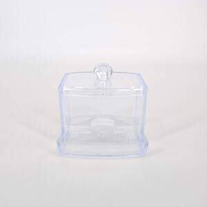 Clear Transparent See Through Acrylic Cotton Swab Dispenser Q Tip Storage Box